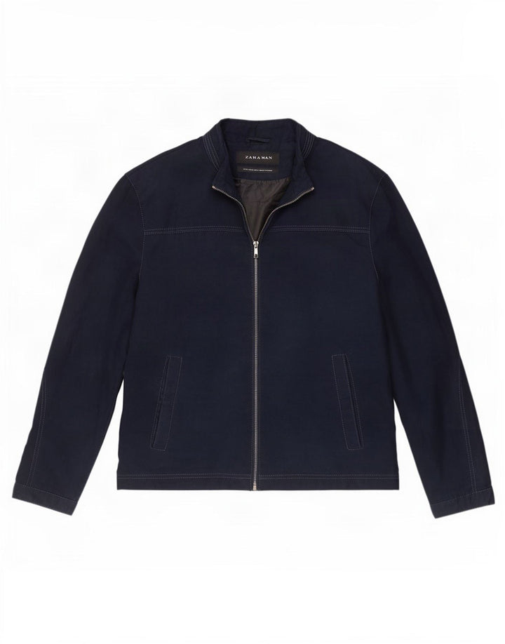 Bomber pentru bărbați Zara UK 42 XL Bleumarin
