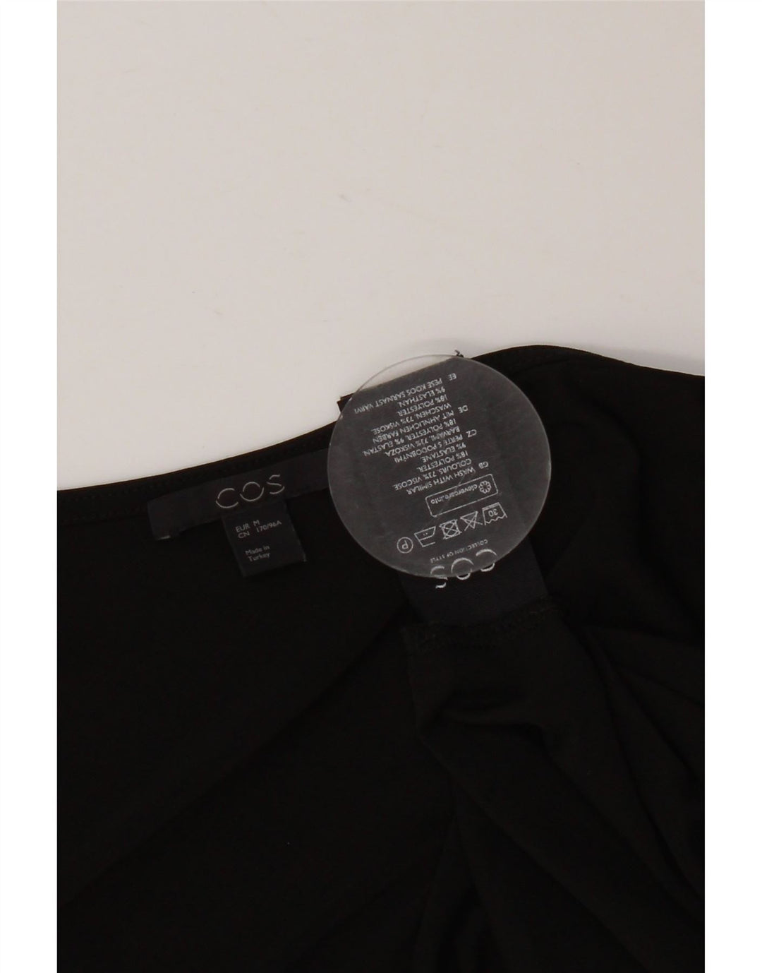 Top cu un umăr pentru femei COS UK 12 Medium Black Viscose