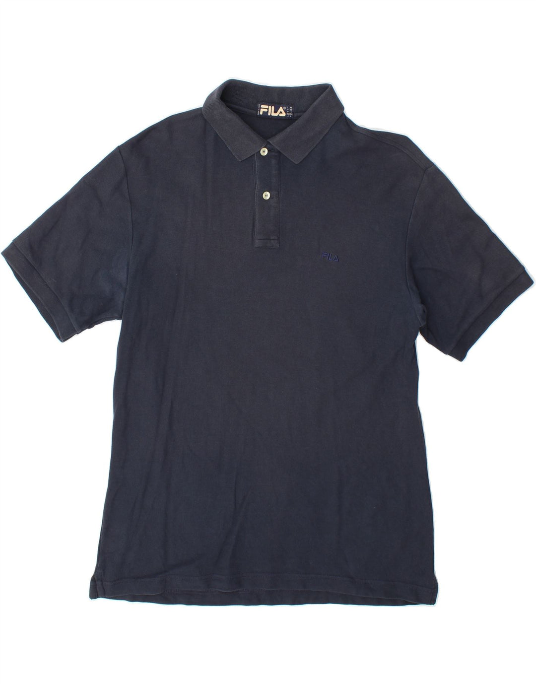 FILA Mens Polo Shirt IT 48 Medium Navy Blue Vintage Fila and Second-Hand Fila from Messina Hembry 
