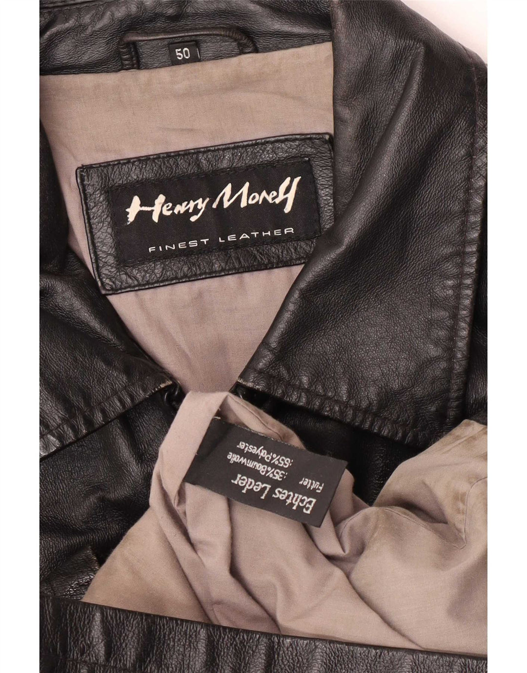 Jachetă de piele pentru bărbați Henry Morell IT 50 Large Black