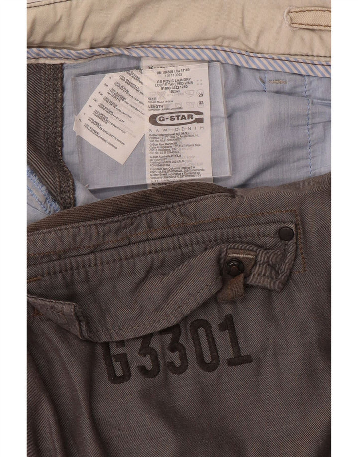 Pantaloni cargo subțiri pentru bărbați G-Star W29 L32 bumbac gri