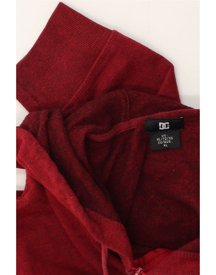 Pulover DC pentru bărbați, cu fermoar, XL, roșu pete
