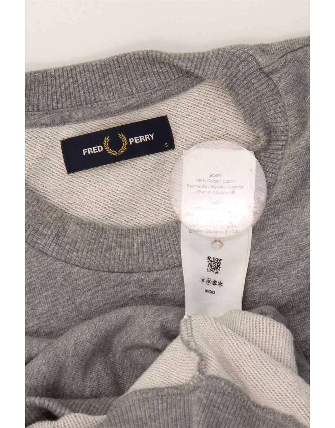 Hanorac pentru bărbați Fred Perry Pulover mic, gri, bumbac