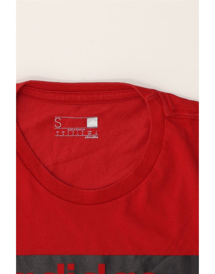 ADIDAS Mens MESSI Graphic T-Shirt Top Small Red Cotton Vintage Adidas and Second-Hand Adidas from Messina Hembry 