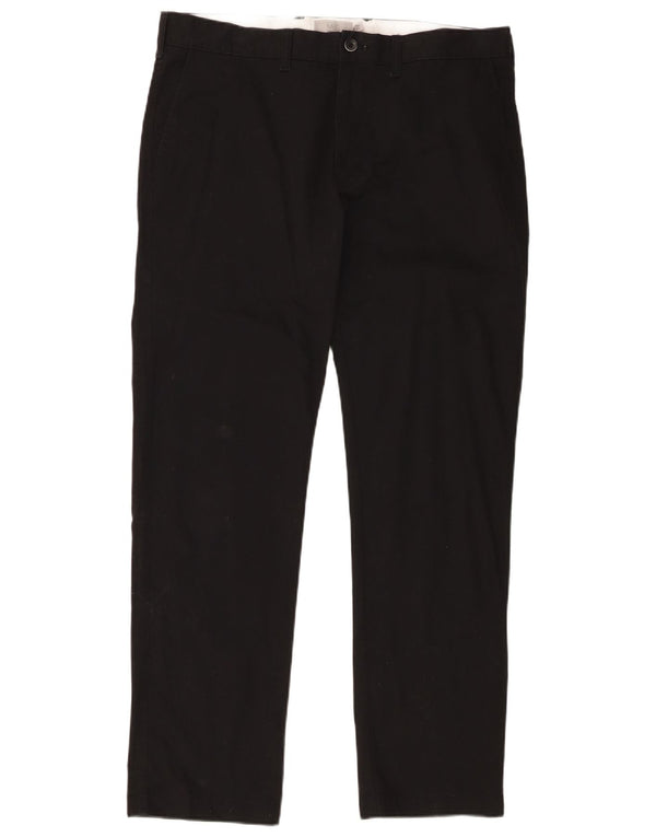 Pantaloni chino drepți pentru bărbați Marks & Spencer W36 L31 bumbac negru