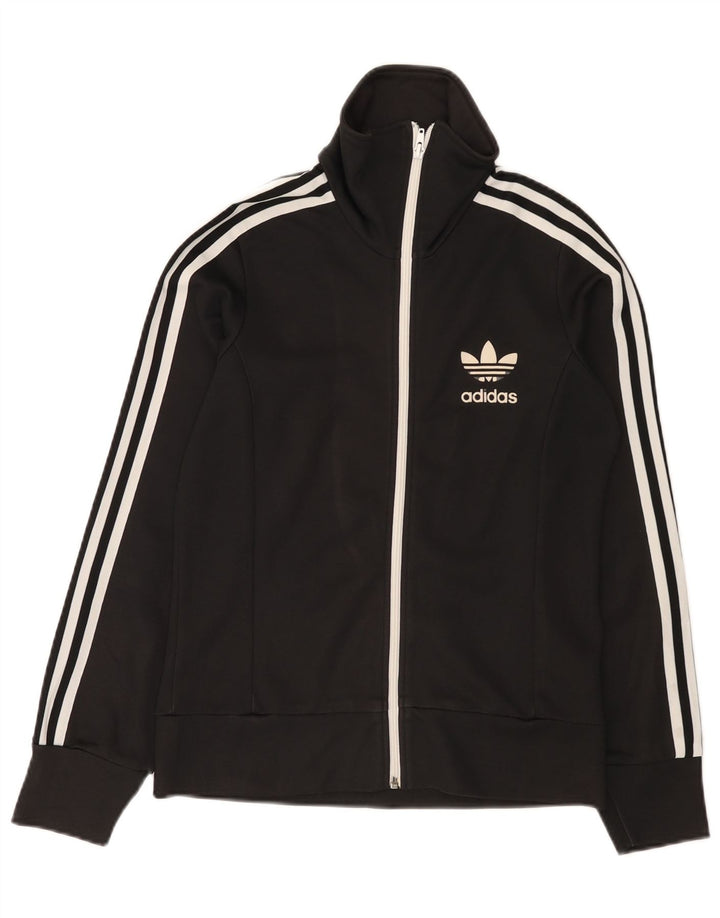 Jachetă de top pentru trening Adidas pentru femei IT 42 bumbac mediu negru