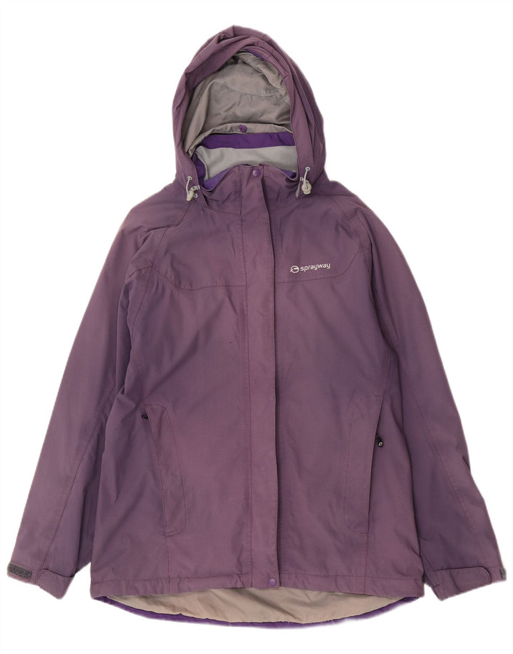 Sprayway Jachetă impermeabilă pentru femei cu glugă UK 12 Poliamidă violet mediu