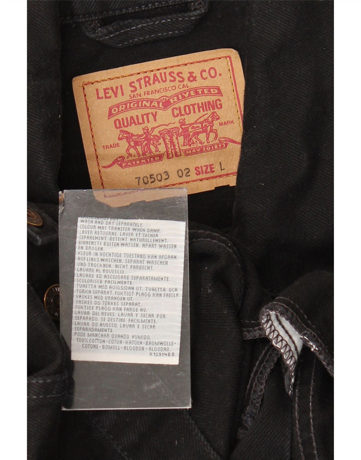 Jachetă de blugi pentru bărbați Levi's UK 40, mare, negru, bumbac