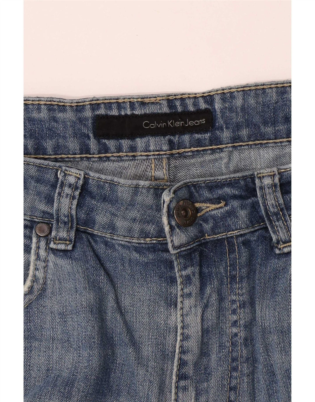 Blugi slim pentru femei Calvin Klein Distressed W32 L33 Blue
