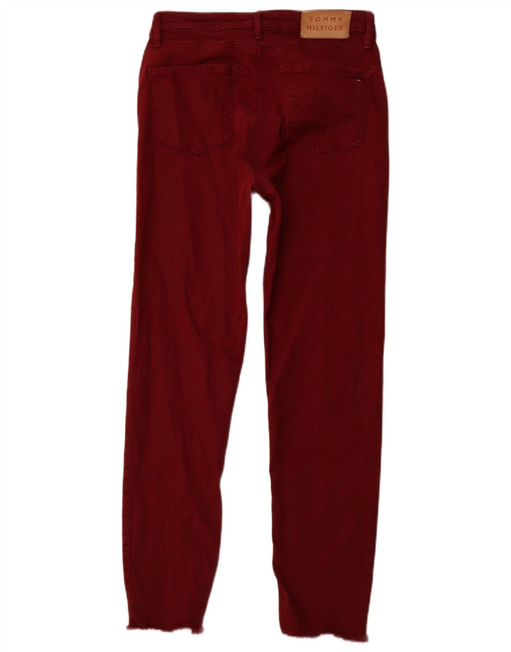 Blugi skinny Riverpoint pentru femei TOMMY HILFIGER L29 L28 Bumbac Burgundy