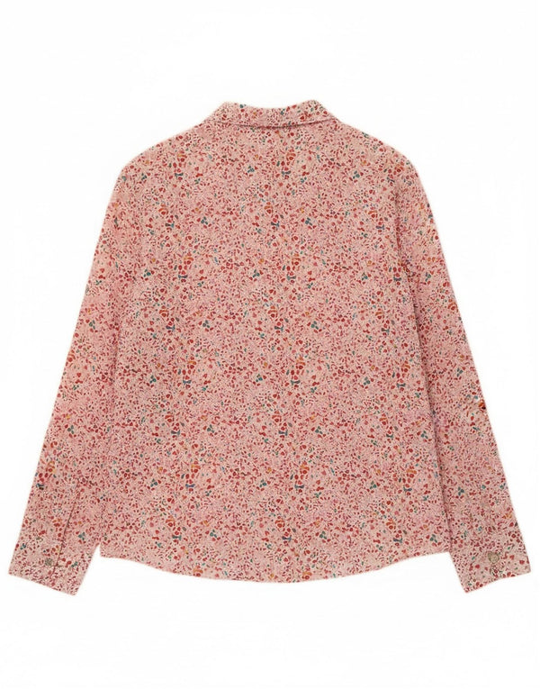 Cămașă Benetton pentru femei UK 14 Medium Red Floral Bumbac