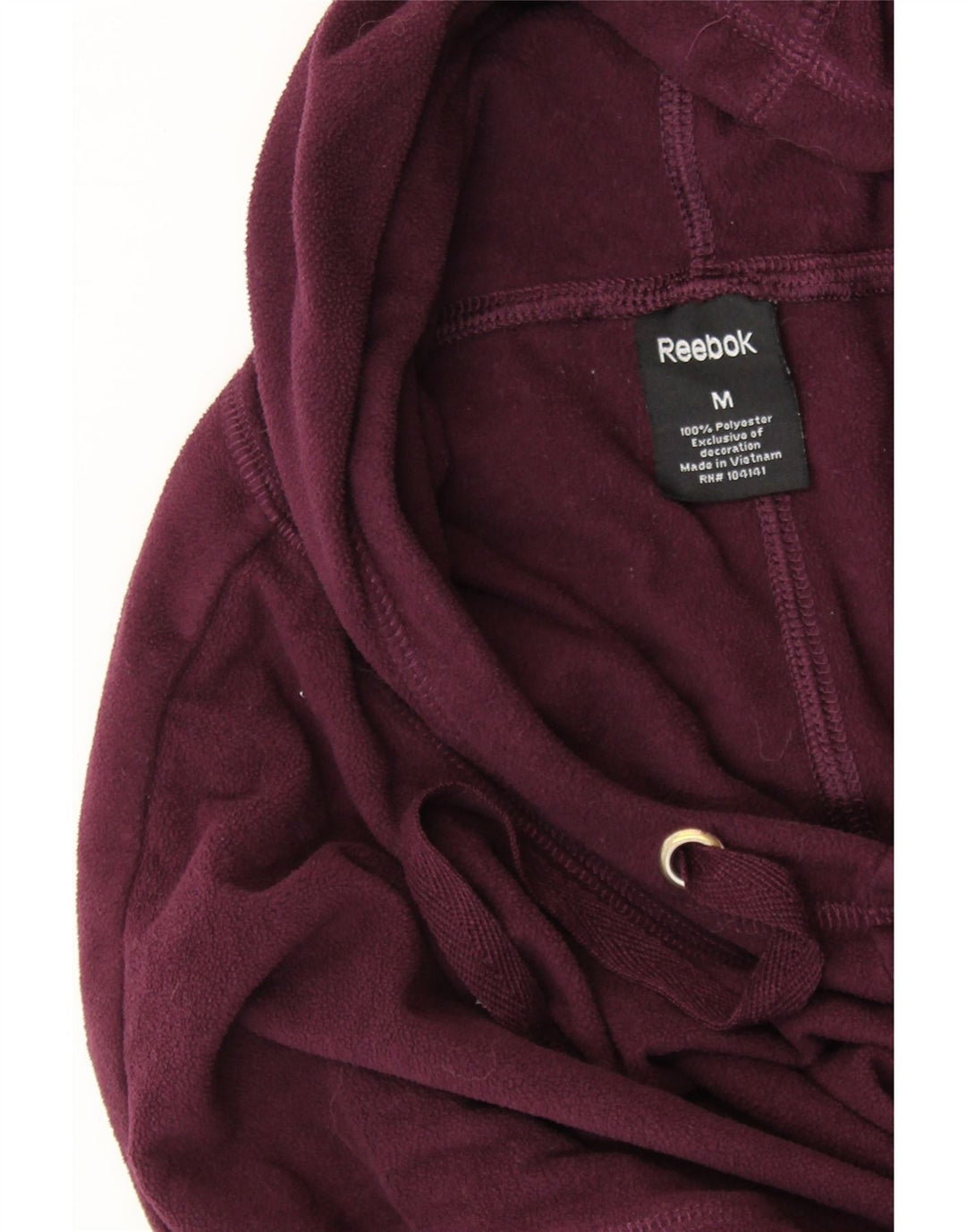 Pulover supradimensionat din lână cu glugă REEBOK pentru femei UK 14 Burgundy mediu