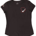 Tricou grafic Nike Dri Fit pentru femei Top UK 16 Poliester negru mare