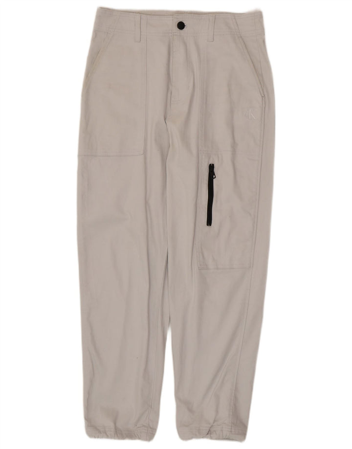 Pantaloni cargo CALVIN KLEIN pentru bărbați, L30 L28, bumbac alb