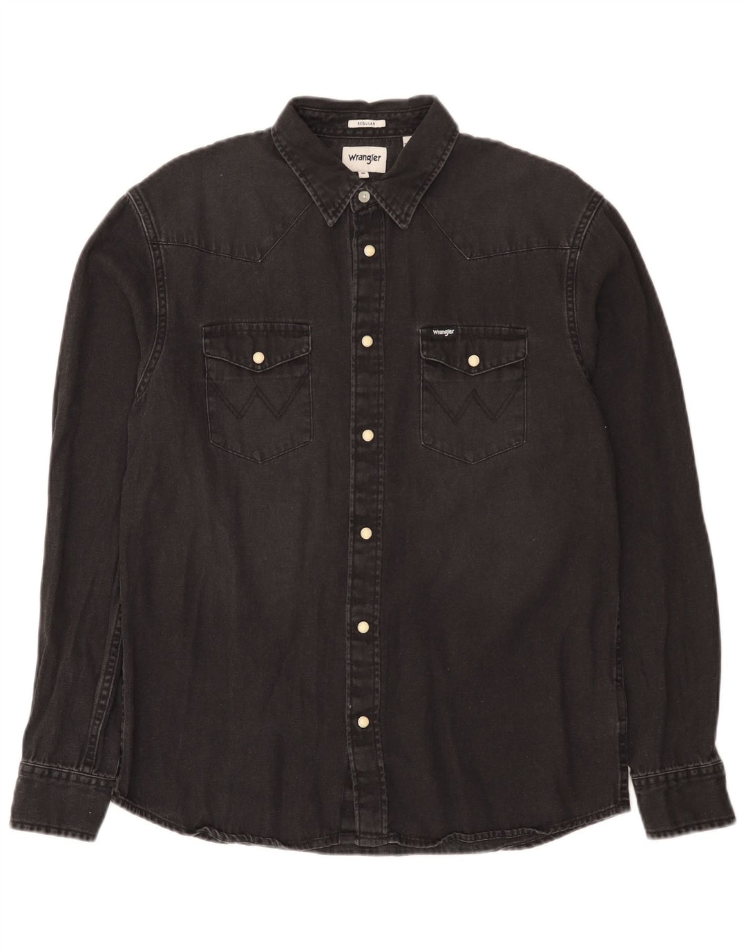 Cămașă Western Regular Fit pentru bărbați Wrangler, bumbac mediu negru