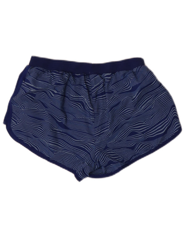 Pantaloni scurți sport pentru alergare Adidas pentru femei Marea Britanie 10 Sport cu dungi mici bleumarin