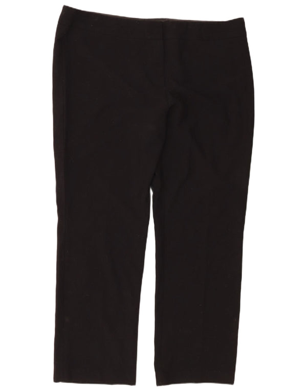 Pantaloni casual drepti pentru femei Marks & Spencer UK 20 2XL W42 L29 Negru
