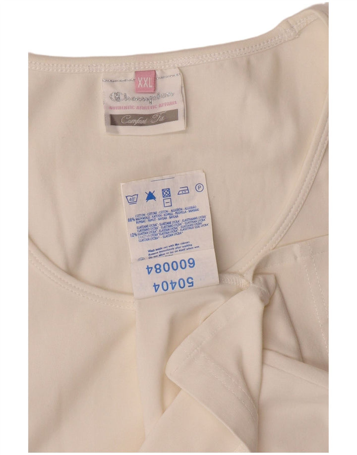 Tricou pentru femei CHAMPION Comfort Fit Top UK 20 2XL Bumbac alb