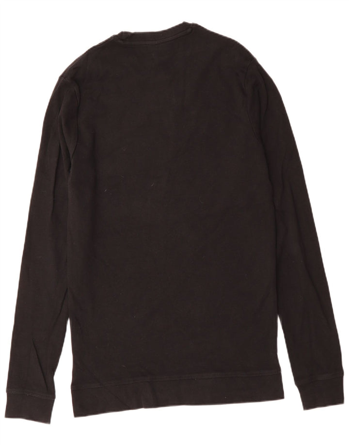 Top pentru femei HUGO BOSS cu mânecă lungă UK 14, mare, negru, bumbac