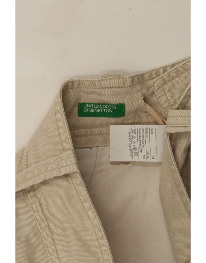 Pantaloni scurți cargo Benetton pentru bărbați IT 48 Medium W36 Bej Bumbac