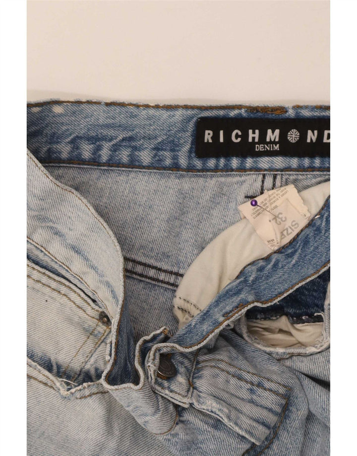Blugi drepti pentru bărbați Richmond W32 L32 bumbac albastru