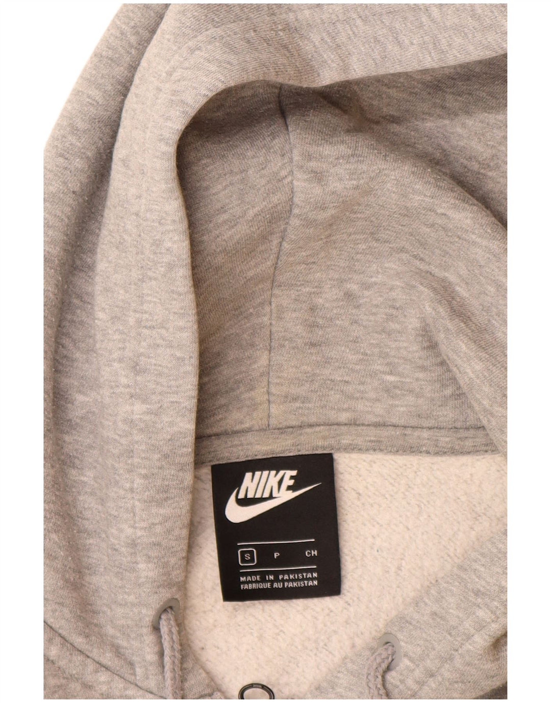 Pulover Nike pentru femei, supradimensionat, cu fermoar, UK 10, bumbac gri mic