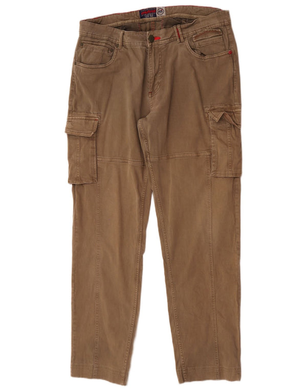 Pantaloni cargo drepti pentru bărbați Mistral IT 52 Large W36 L32 Bej Bumbac
