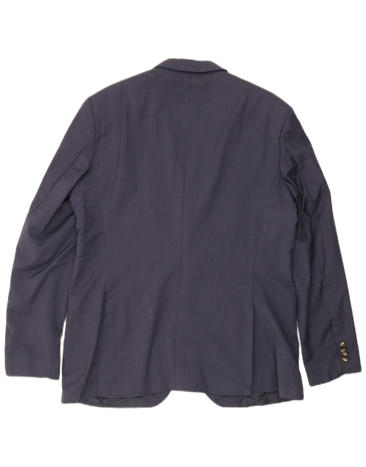 Jachetă blazer croită pentru bărbați Tommy Hilfiger cu 2 nasturi IT 54 2XL bleumarin