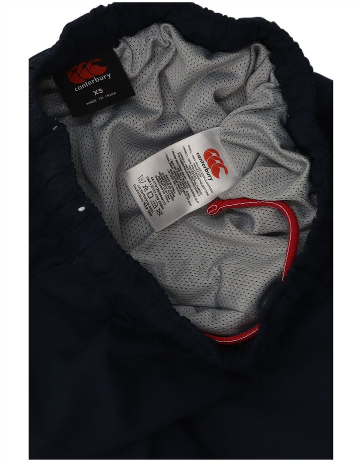 Pantaloni de trening grafic Canterbury pentru bărbați XS poliester bleumarin