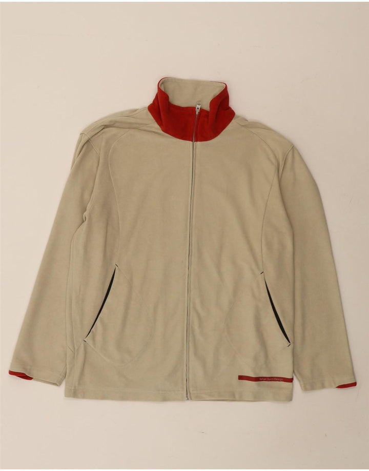 LOTTO Jachetă de trening supradimensionată pentru femei UK 10 Small Beige Colorblock