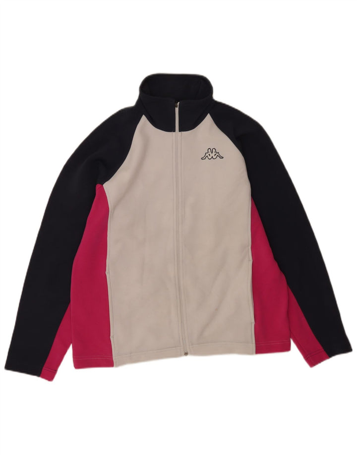 Jachetă de trening Kappa pentru femei UK 14 Medium White Colorblock Poliester