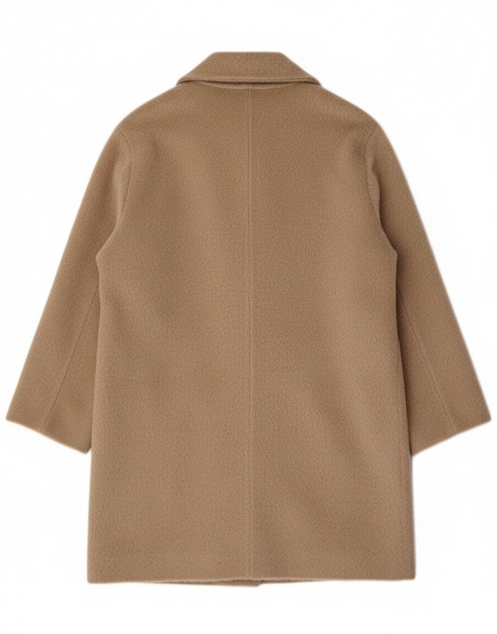 Pardesiu supradimensionat Vintage pentru femei UK 12 Medium Beige Lână