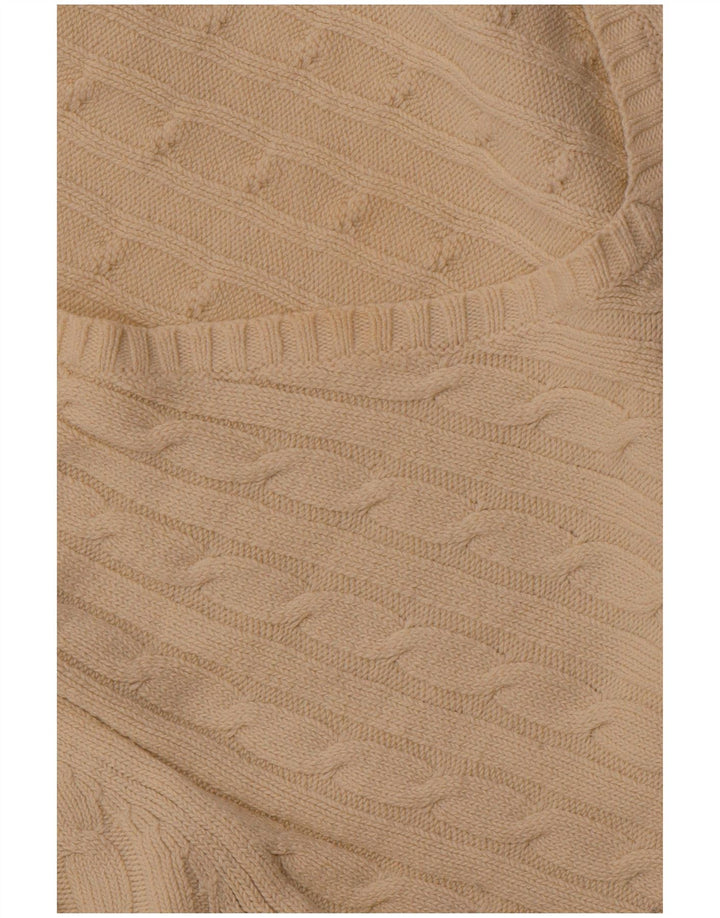 CREW CLOTHING Pulover cu decolteu în V pentru femei UK 18 XL Bumbac alb catifelat