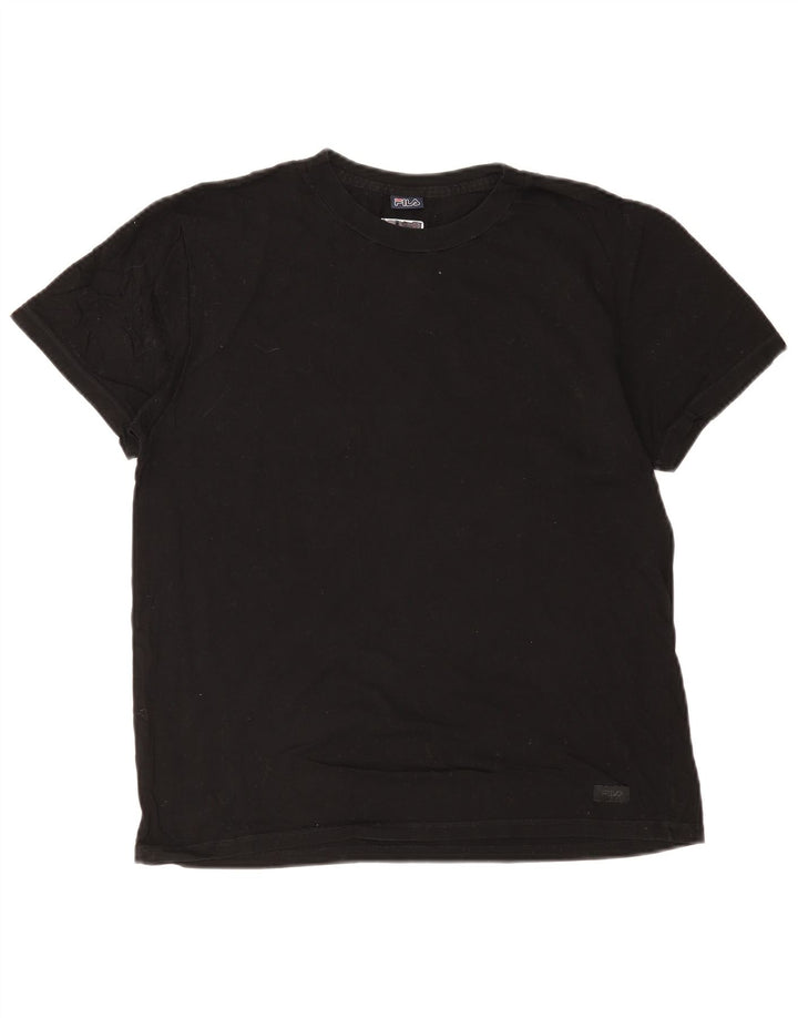 Tricou Bărbați Fila Top Mediu Negru Bumbac