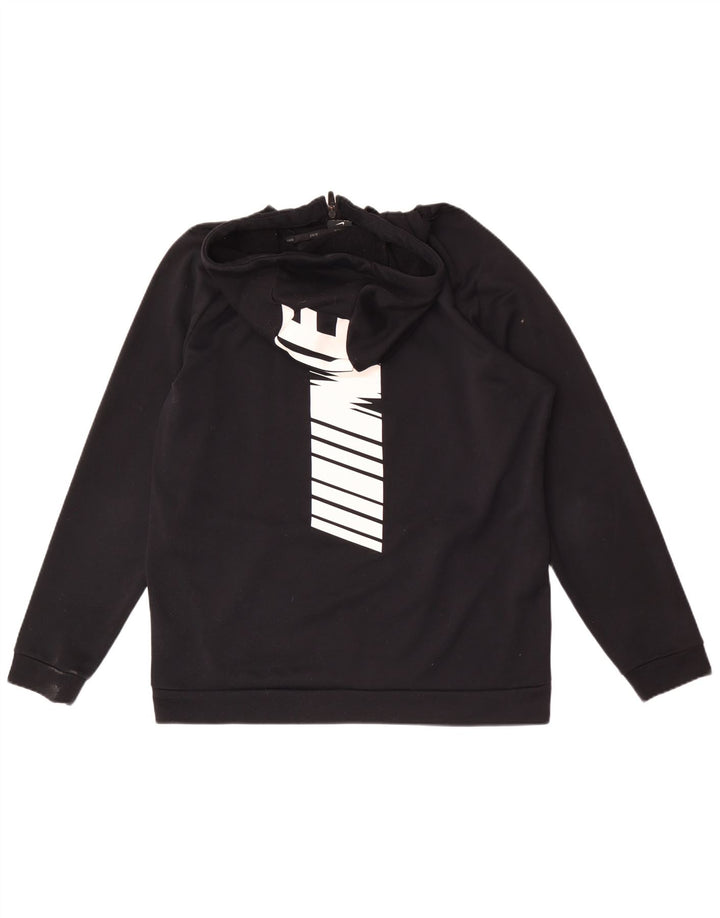 Pulover Nike pentru bărbați Dri Fit Graphic, cu fermoar, poliester mare, negru