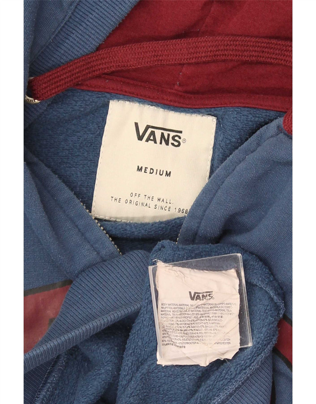 Pulover Vans Graphic Zip pentru bărbați, bumbac albastru mediu
