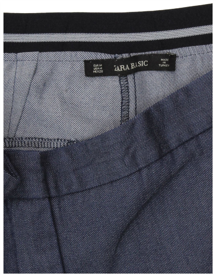 Pantaloni chino conici pentru femei Zara Mediu L28 L27 Poliester albastru