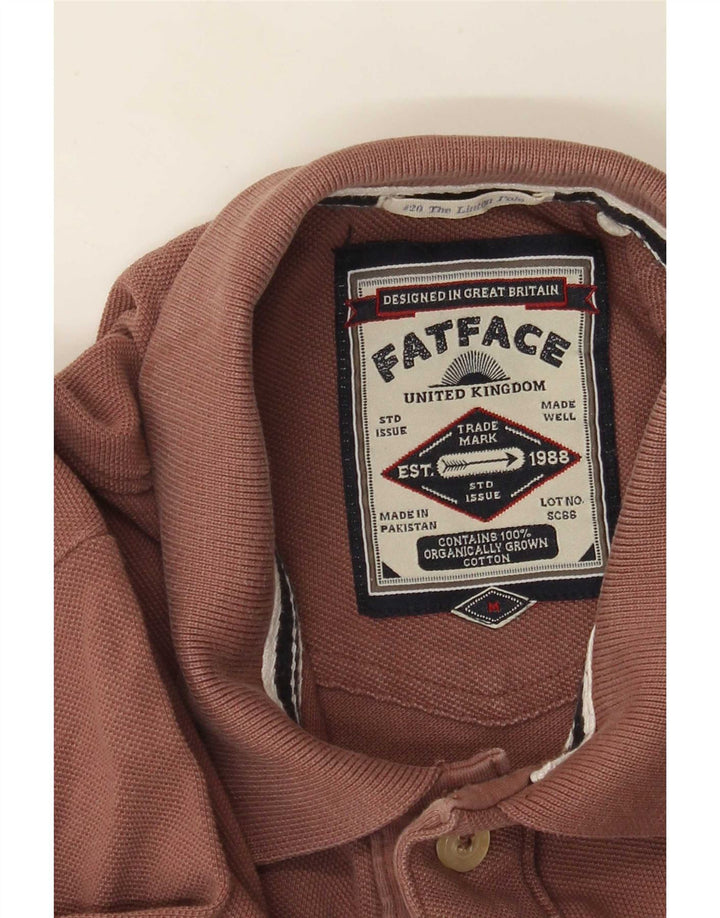 Tricou polo cu mânecă lungă pentru bărbați Fat Face, bumbac maro mediu