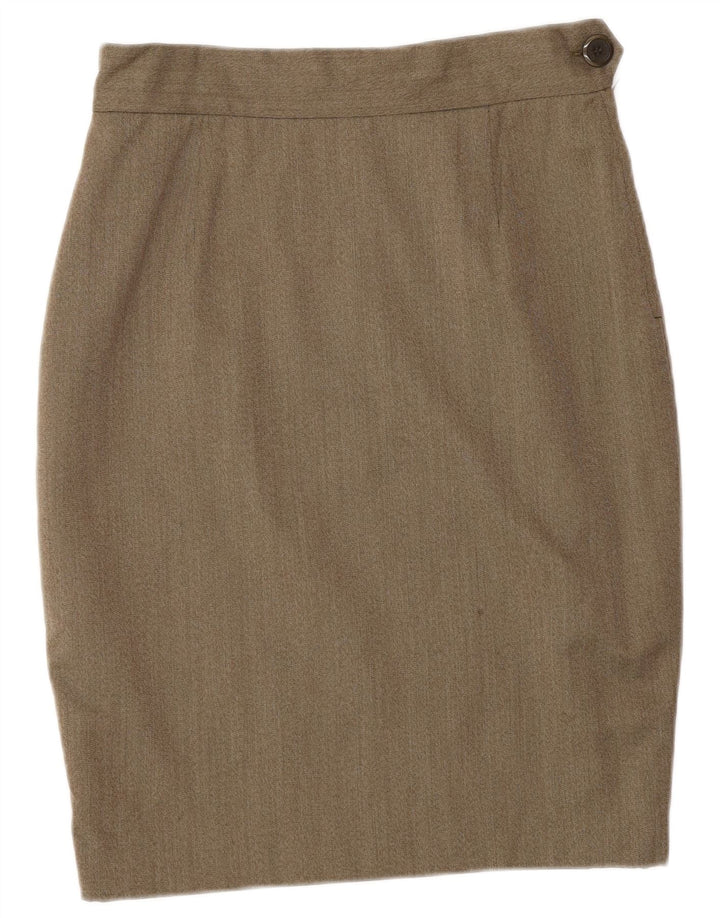 Set fuste 2 piese 3 nasturi MOSCHINO pentru femei UK 12 Medium W28 Maro Clasic