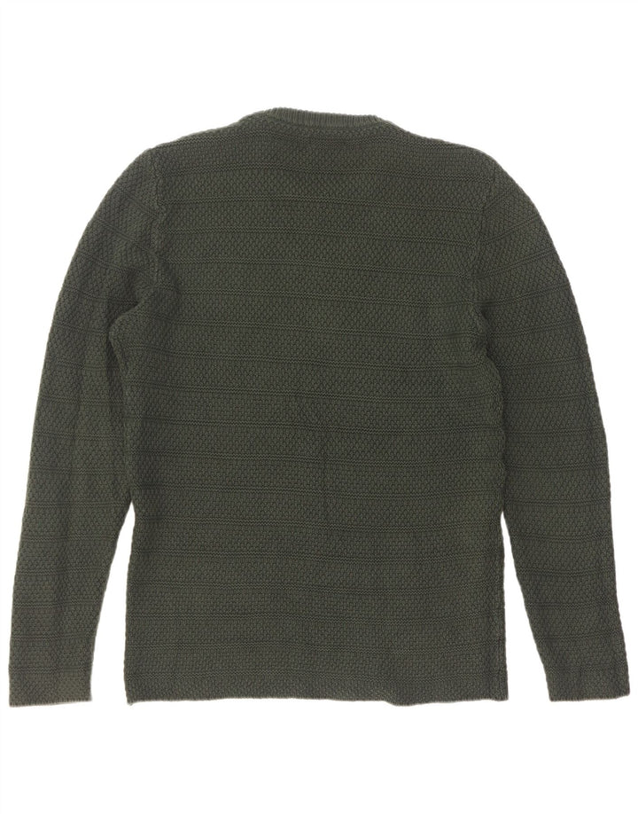 Pulover pentru bărbați Zara, cu decolteu, mare, verde