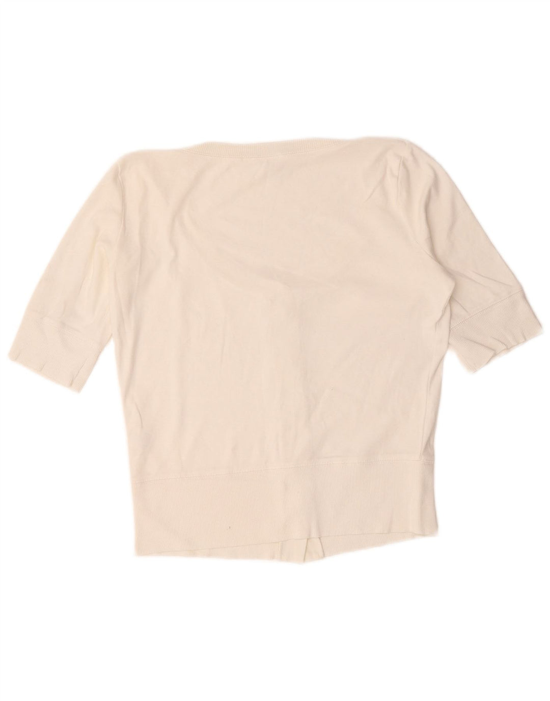 Pulover cardigan cu mânecă scurtă pentru femei Marks & Spencer UK 12 Medium White