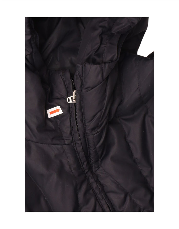 BELFE Womens Hooded Padded Coat UK 16 Large Navy Blue Polyamide