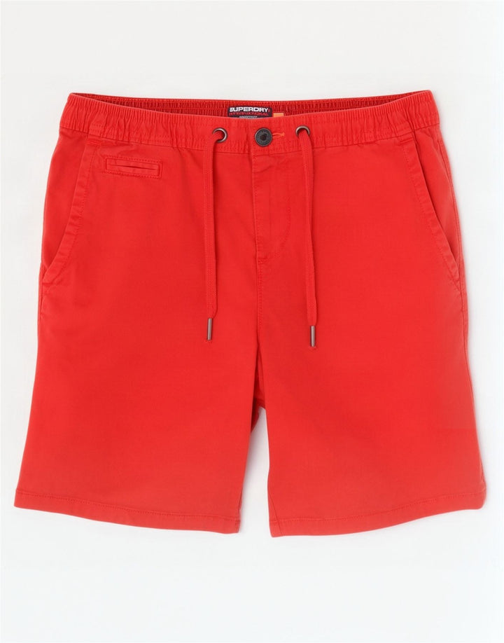 Pantaloni scurți chino Superdry pentru bărbați W33, bumbac roșu mediu