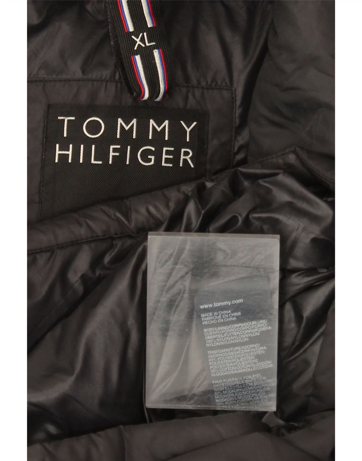 Jachetă căptușită pentru bărbați Tommy Hilfiger UK 42 XL Nylon negru