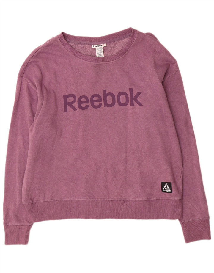 Pulover de hanorac supradimensionat pentru femei Reebok, UK 18 XL, bumbac violet