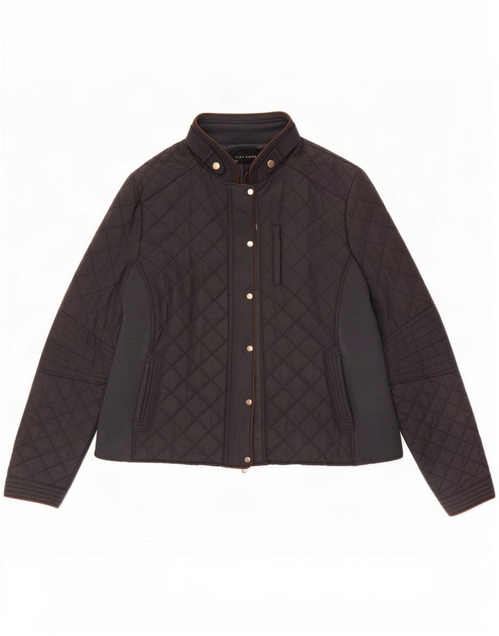 Jachetă matlasată pentru femei Zara UK 18 XL Bleumarin