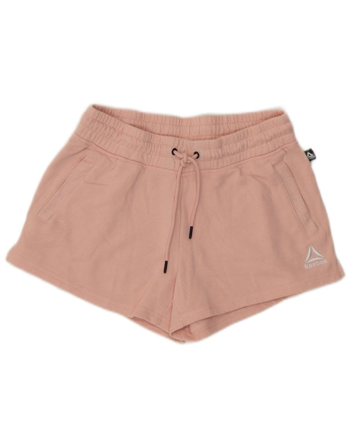 Pantaloni scurti sport Reebok pentru femei UK 10 Small Pink Bumbac