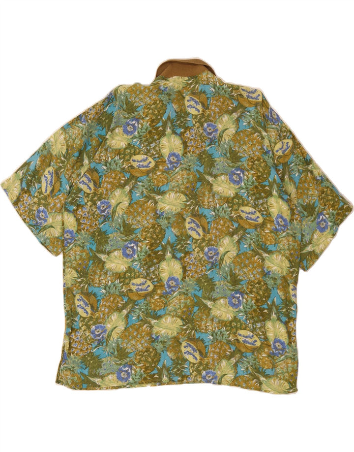 SEVRES Mens Polo Shirt Large Green Floral Vintage Sevres and Second-Hand Sevres from Messina Hembry 