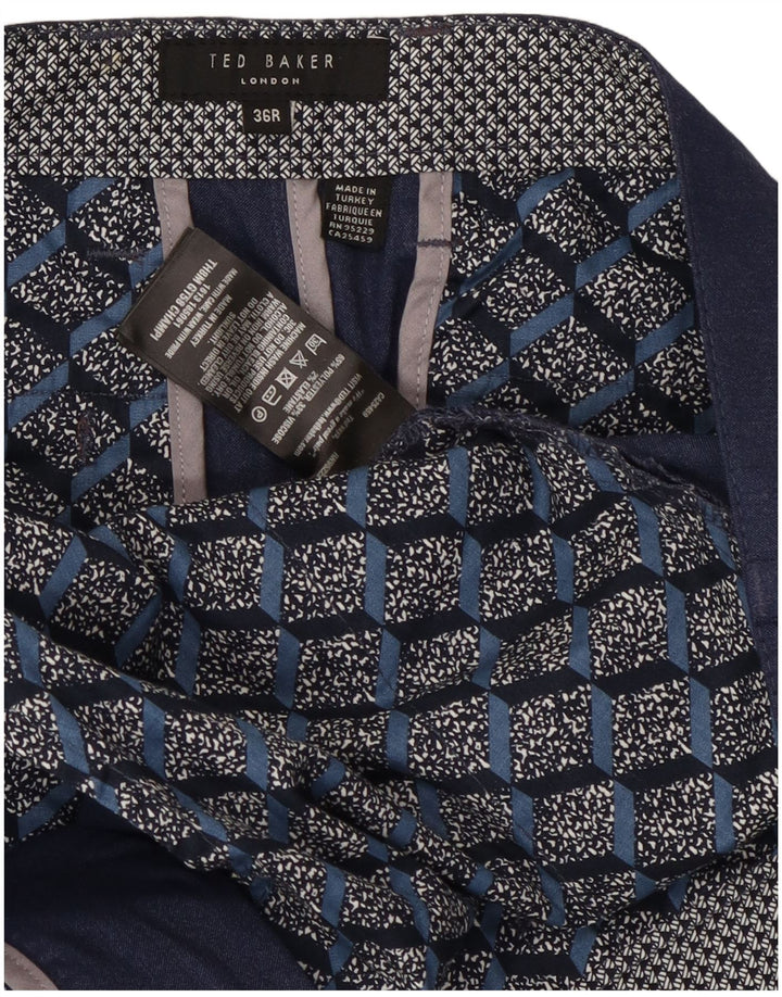Ted Baker Pantaloni slim pentru bărbați L36 L28 Poliester bleumarin