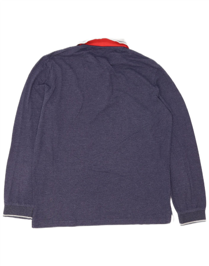 Tricou polo rugby cu mânecă lungă pentru bărbați Champion, albastru bleumarin mediu